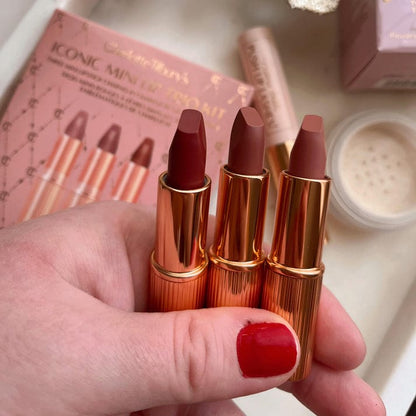 Charlotte Tilbury Iconic Mini Lip Trio Kit – 3-Piece Luxury Lipstick Set | Creamy, Long-Lasting & Travel Friendly JZCosmetics.com