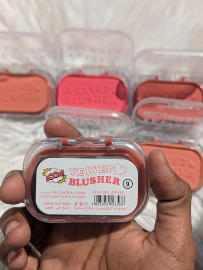 Diamond Beauty Velvet Blusher 6pcs Set – Ultra-Soft Matte Powder Blush for Natural Glow & Long-Lasting Makeup JZCosmetics.com