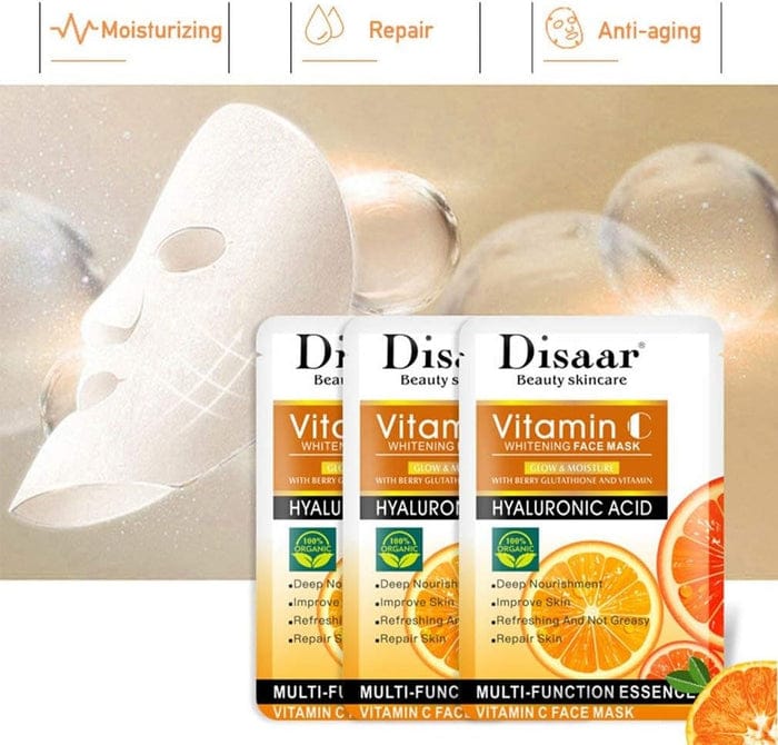 Disaar Vitamin C Whitening Face Mask – 10 Pcs Pack JZCosmetics.com