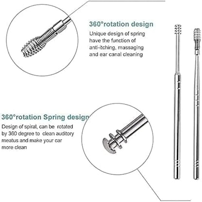 Ear Wax Cleaning Kit 6 Pcs – Stainless Steel Ear Pick Set JZCosmetics.com