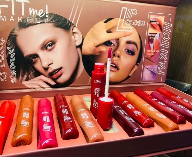 Fitme Makeup Lip Gloss 12pcs Pack | High-Shine, Smooth & Non-Sticky Gloss Set | Long-Lasting & Hydrating Lips Collection JZCosmetics.com