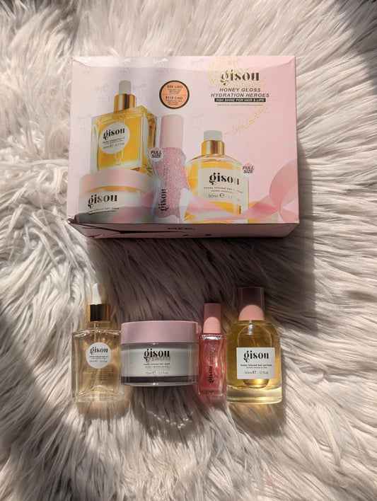 Gisou Honey Gloss & Go Duo Value Set | Hair Oil + Lip Oil Combo JZCosmetics.com