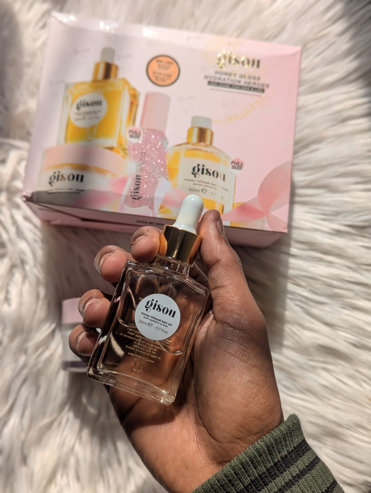 Gisou Honey Gloss & Go Duo Value Set | Hair Oil + Lip Oil Combo JZCosmetics.com