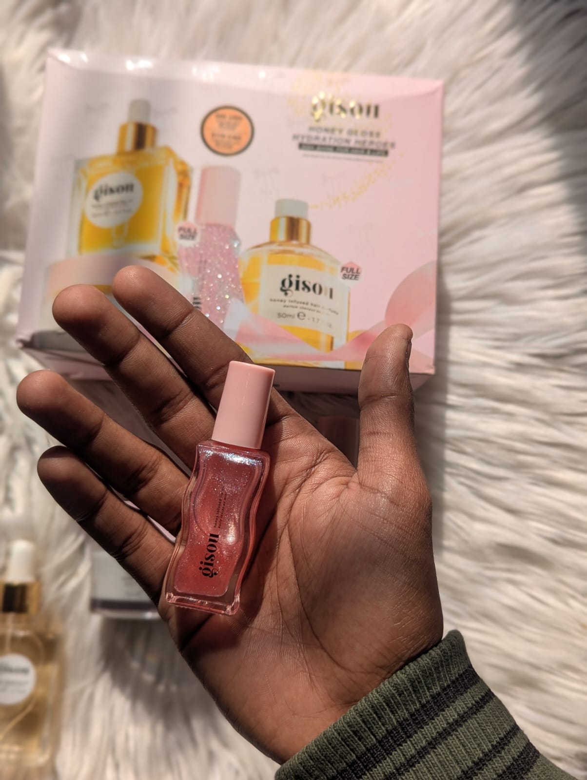 Gisou Honey Gloss & Go Duo Value Set | Hair Oil + Lip Oil Combo JZCosmetics.com