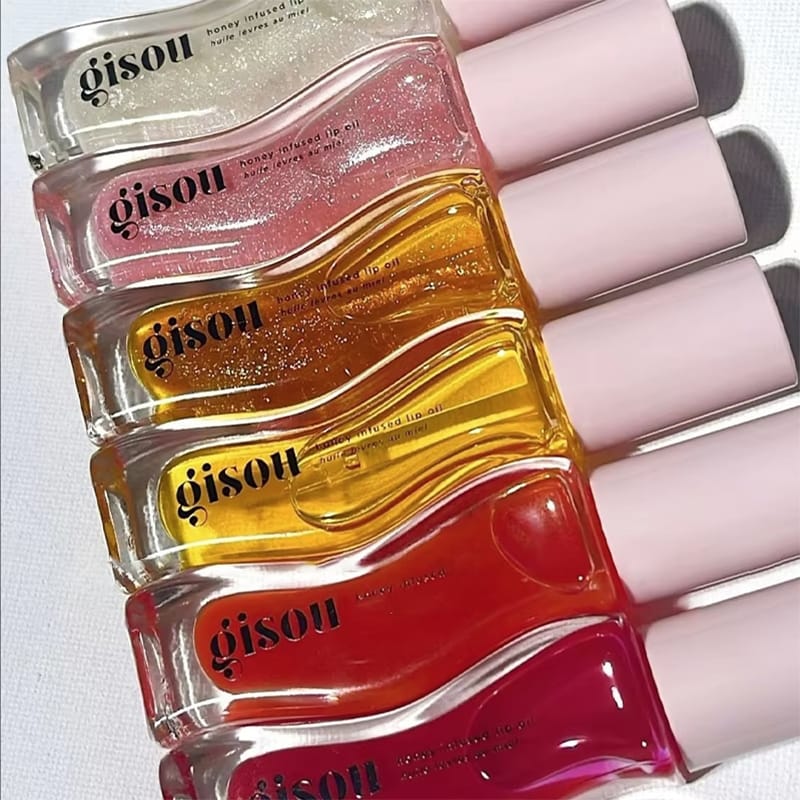 Gisou Honey Infused Hydrating Lip Oil 8ml – Nourishing Glossy Lip Treatment (6pcs Set) Moisturizing Lip Care JZCosmetics.com