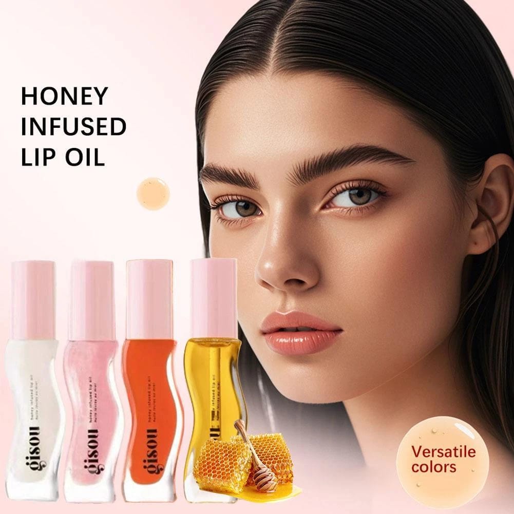 Gisou Honey Infused Hydrating Lip Oil 8ml – Nourishing Glossy Lip Treatment (6pcs Set) Moisturizing Lip Care JZCosmetics.com