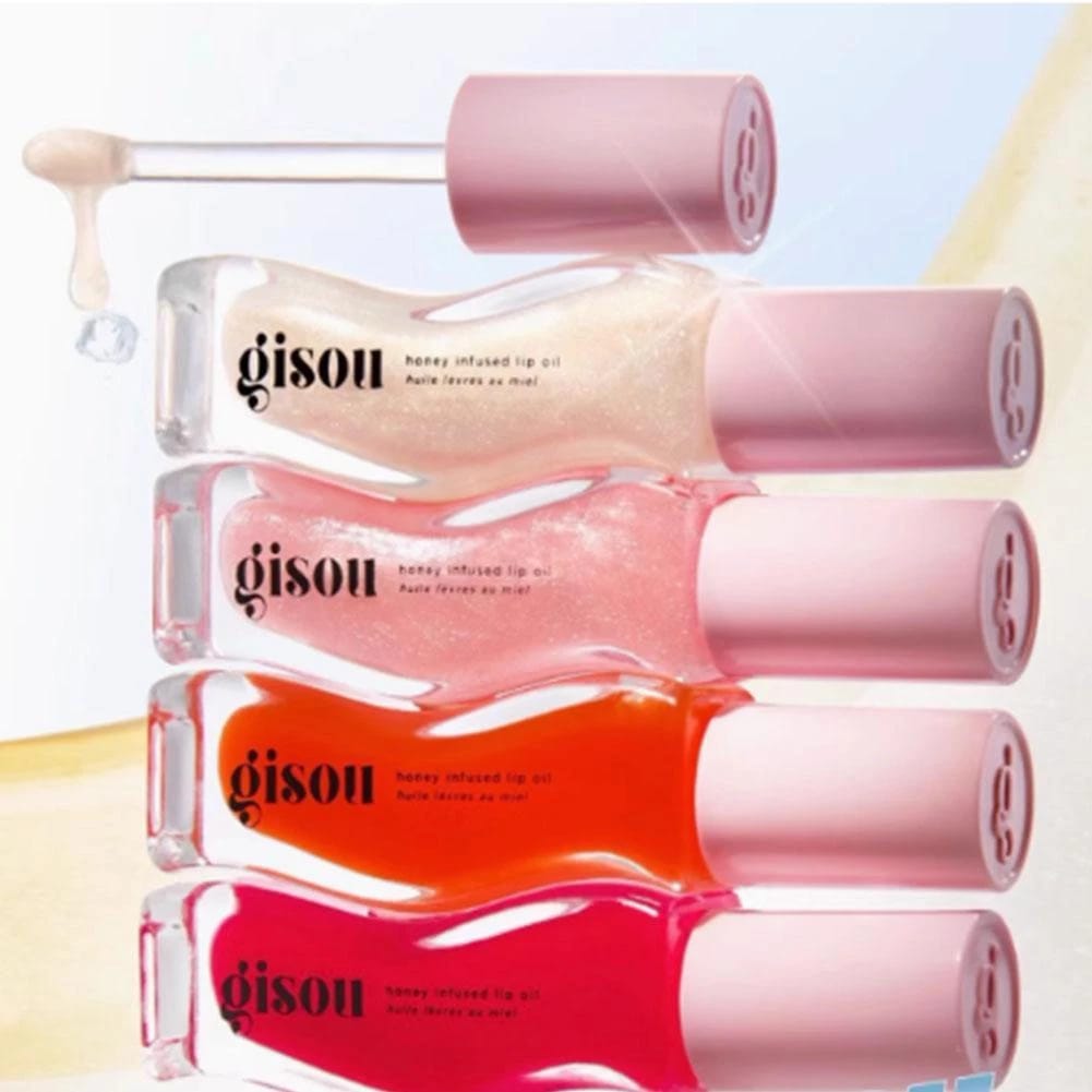 Gisou Honey Infused Hydrating Lip Oil 8ml – Nourishing Glossy Lip Treatment (6pcs Set) Moisturizing Lip Care JZCosmetics.com