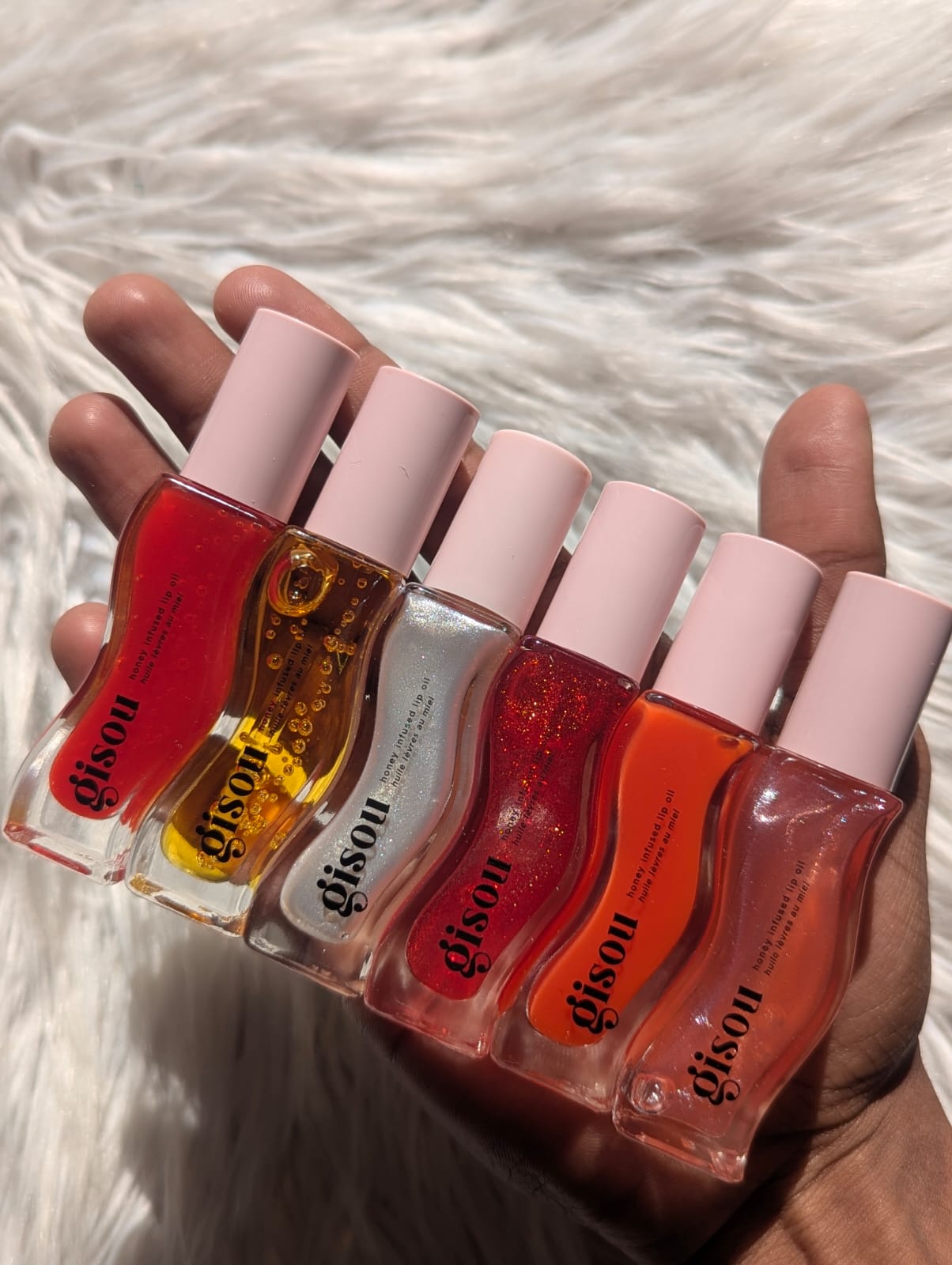 Gisou Honey Infused Hydrating Lip Oil 8ml – Nourishing Glossy Lip Treatment (6pcs Set) Moisturizing Lip Care JZCosmetics.com