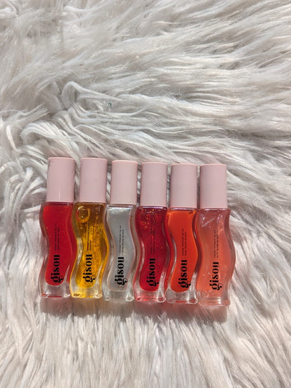 Gisou Honey Infused Hydrating Lip Oil 8ml – Nourishing Glossy Lip Treatment (6pcs Set) Moisturizing Lip Care JZCosmetics.com