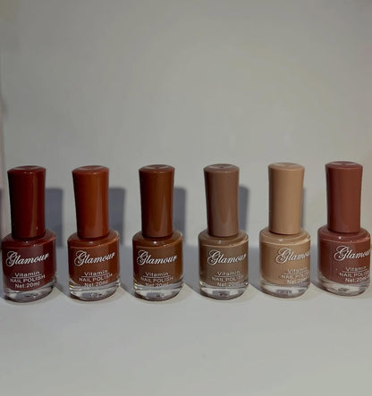 Glamour Nude Nail Paint 12pcs Pack JZCosmetics.com