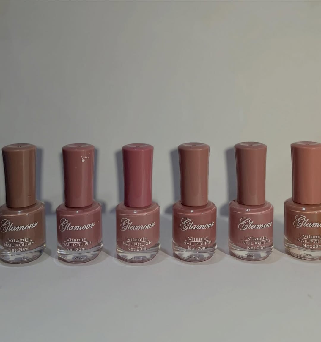 Glamour Nude Nail Paint 12pcs Pack JZCosmetics.com