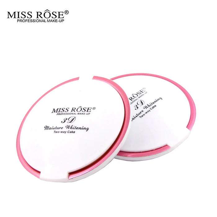 MISS ROSE 3D Contour Moisture Whiteing Two-way Pressed Powder Cake 16g JZCosmetics.com