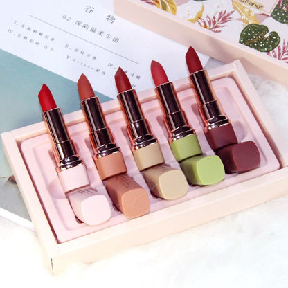 Heng Fang 5 Pcs Matte Lipstick Set JZCosmetics.com