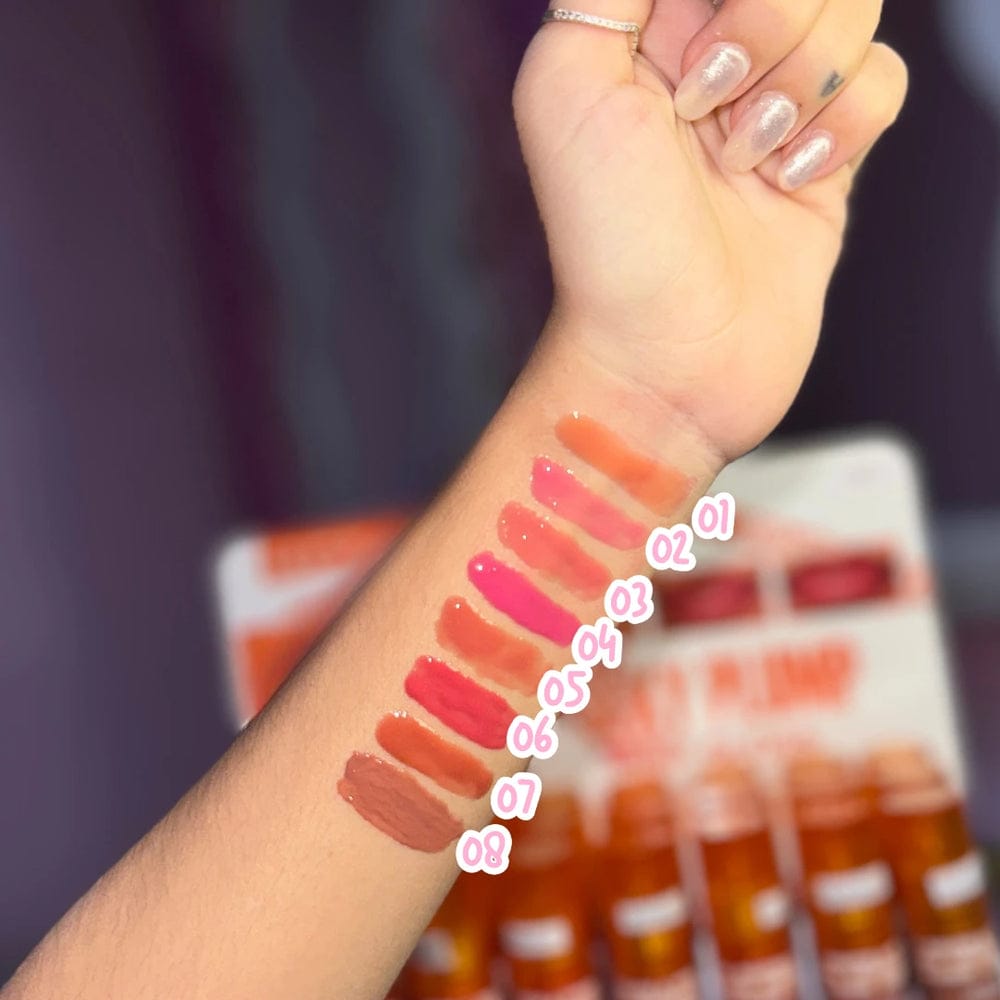 Huda Moji 8pcs Lip Gloss Set – Ultra-Shiny Hydrating Lip Gloss JZCosmetics.com