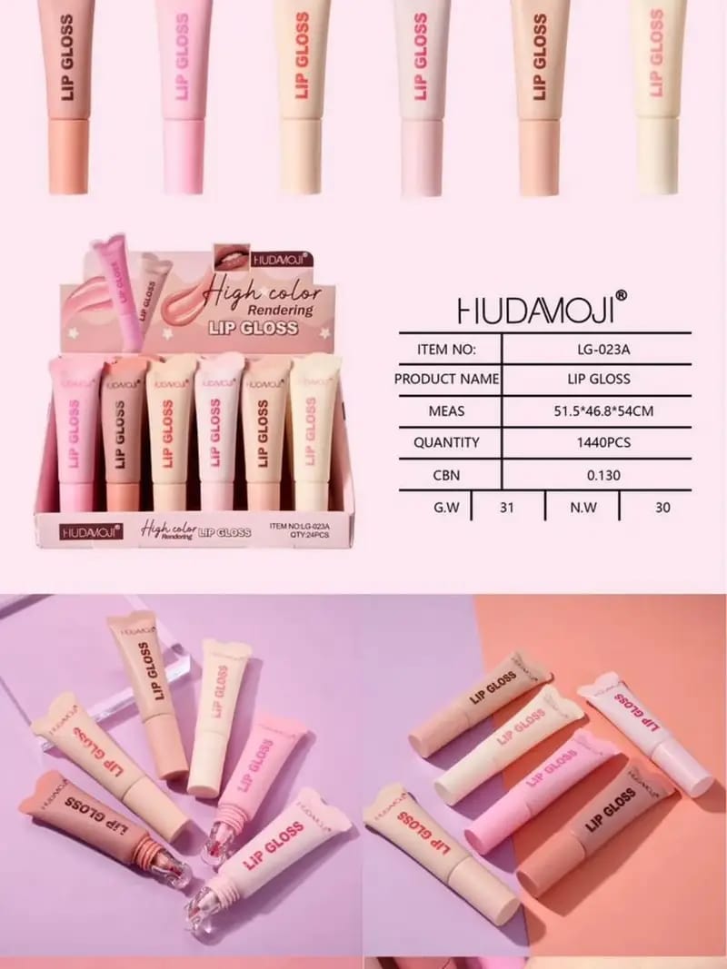 Huda Moji High Color Lip Gloss 6pcs Pack JZCosmetics.com