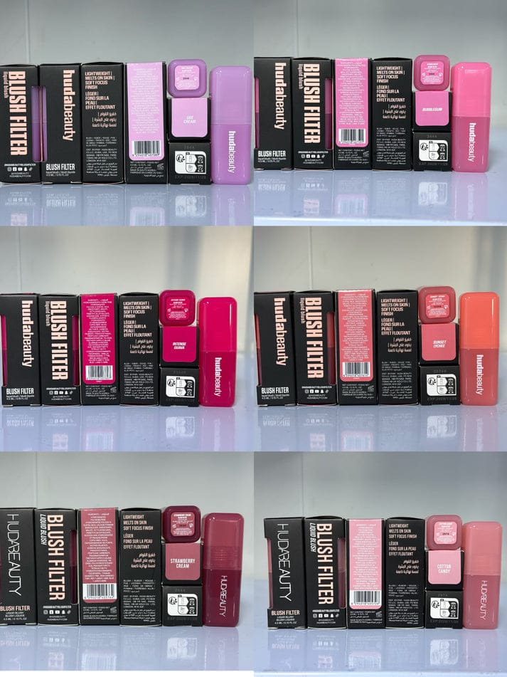 Huda Beauty Blush Filter Liquid Blush 4.5ml – 6pcs Set | Soft Matte Glow, Lightweight & Blendable JZCosmetics.com