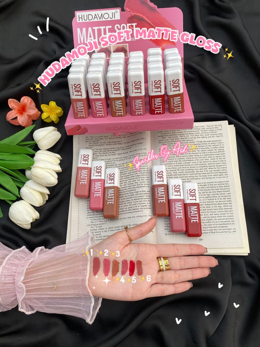 Hudamoji Matte Lip Gloss 6pcs Set JZCosmetics.com