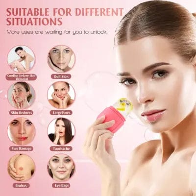 Ice Roller Massager for Face & Eyes – Stainless Steel Cooling Facial Roller JZCosmetics.com