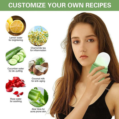 Ice Roller Massager for Face & Eyes – Stainless Steel Cooling Facial Roller JZCosmetics.com