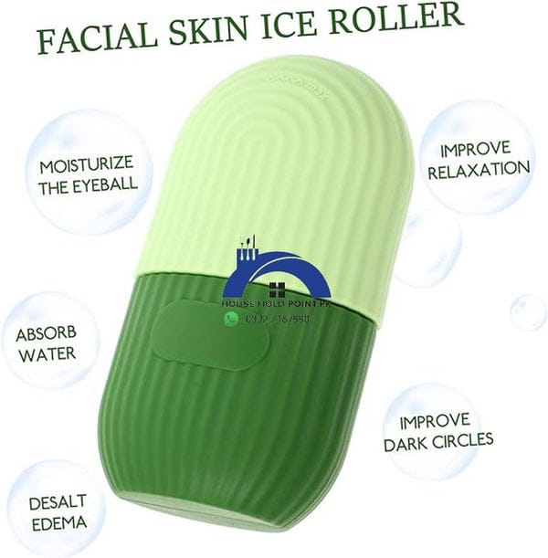 Ice Roller Massager for Face & Eyes – Stainless Steel Cooling Facial Roller JZCosmetics.com