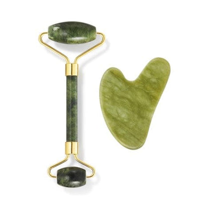 Jade Roller & Gua Sha Set – Natural Stone Face Massager JZCosmetics.com