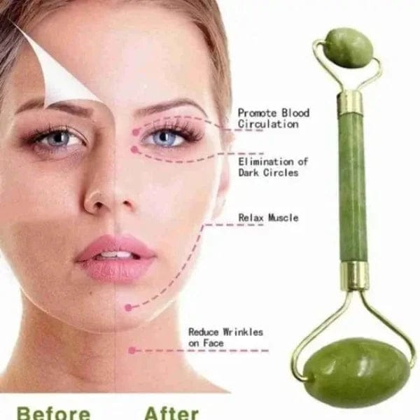 Jade Roller & Gua Sha Set – Natural Stone Face Massager JZCosmetics.com