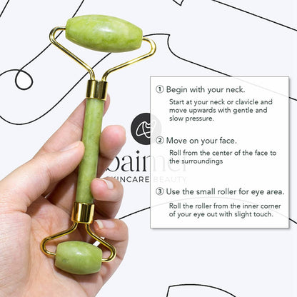 Jade Roller & Gua Sha Set – Natural Stone Face Massager JZCosmetics.com