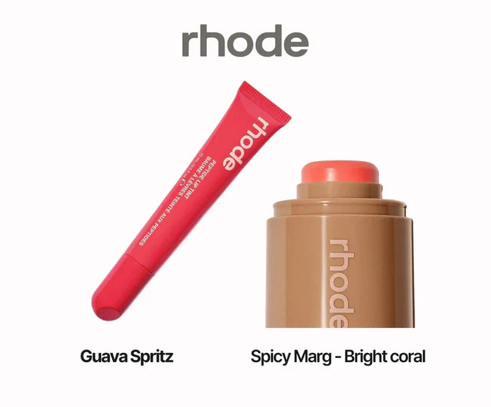 Rhode Blush & Gloss Duo | Rhode blush stick | Rhode peptide lip tint | Rhode lip gloss JZCosmetics.com