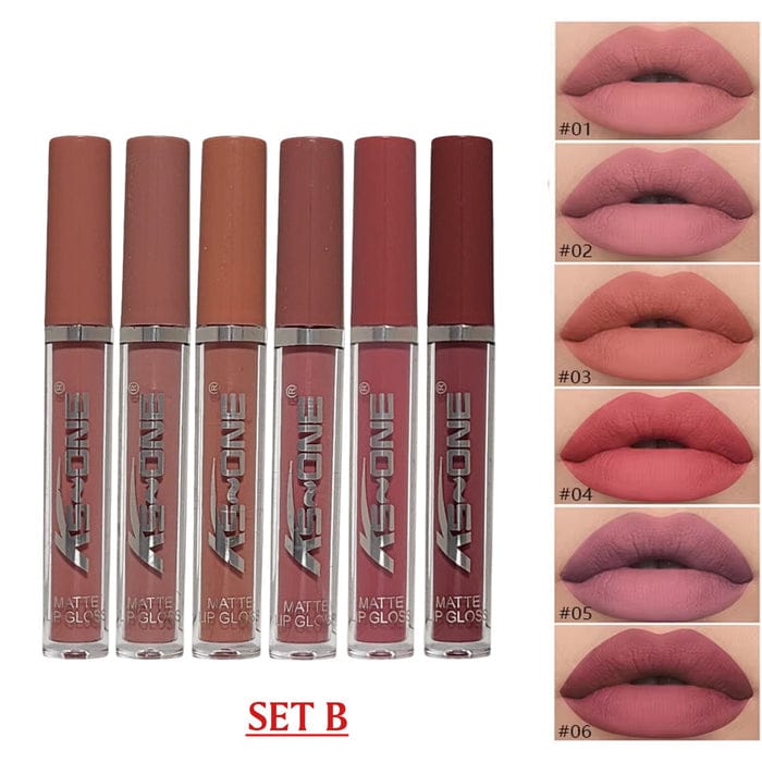 KS-ONE 6 Pcs Lip Gloss Set – High Shine Moisturizing Long-Lasting Lip Gloss Kit JZCosmetics.com