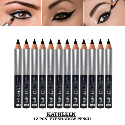 Kathleen 12pcs Black Jumbo Eyeliner Pencil Set JZCosmetics.com