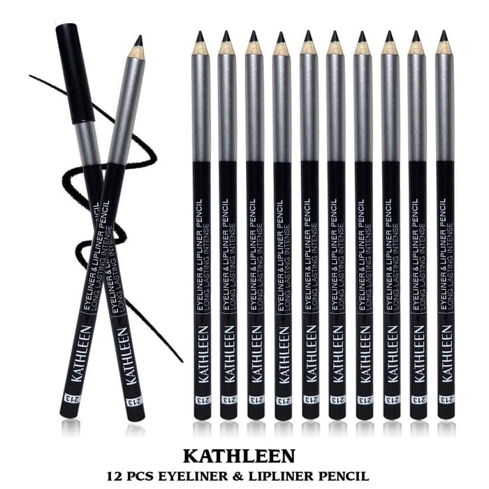Kathleen 12pcs Black Jumbo Eyeliner Pencil Set JZCosmetics.com