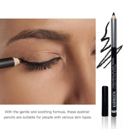 Kathleen 12pcs Black Jumbo Eyeliner Pencil Set JZCosmetics.com
