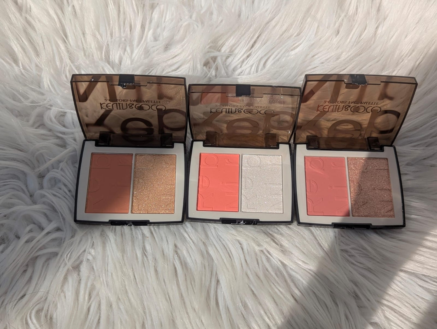 Kevin & Coco Highlighter and Blush 3pcs Set JZCosmetics.com