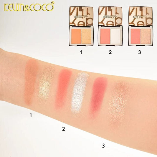 Kevin & Coco Highlighter and Blush 3pcs Set JZCosmetics.com