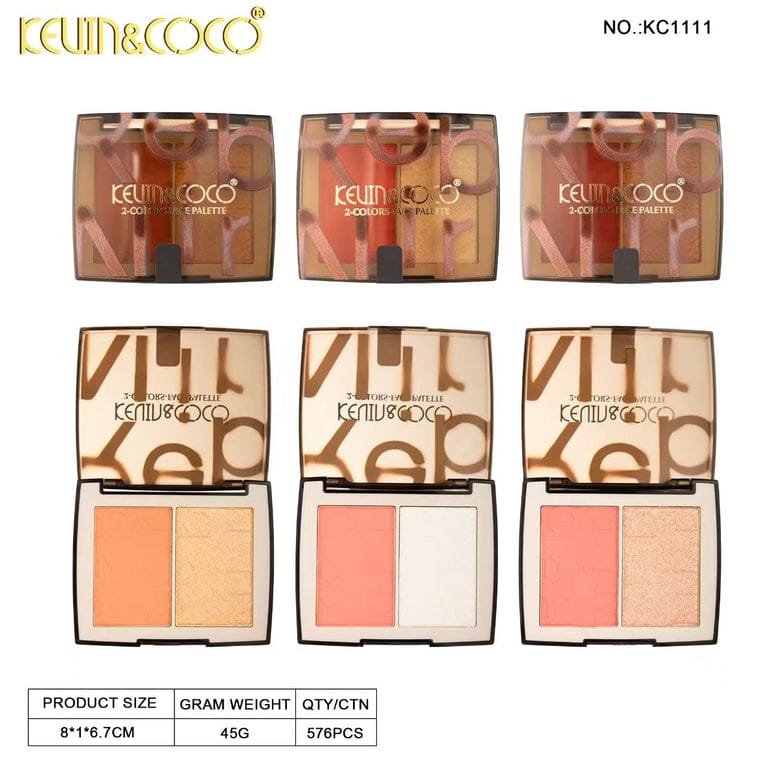 Kevin & Coco Highlighter and Blush 3pcs Set JZCosmetics.com