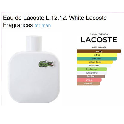 Lacoste Eau De Blanc For Men EDT 100ml – Fresh, Masculine & Long-Lasting Fragrance for Men JZCosmetics.com