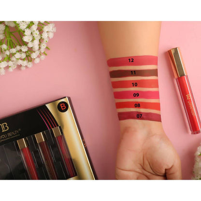 Lakyou Beauty 6 Pcs Matte Liquid Lipstick Set – Long-Lasting Waterproof Lip Colors JZCosmetics.com