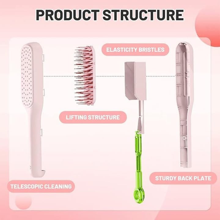 Magic Self-Cleaning Hair Brush – One-Click Hair Removal Comb JZCosmetics.com