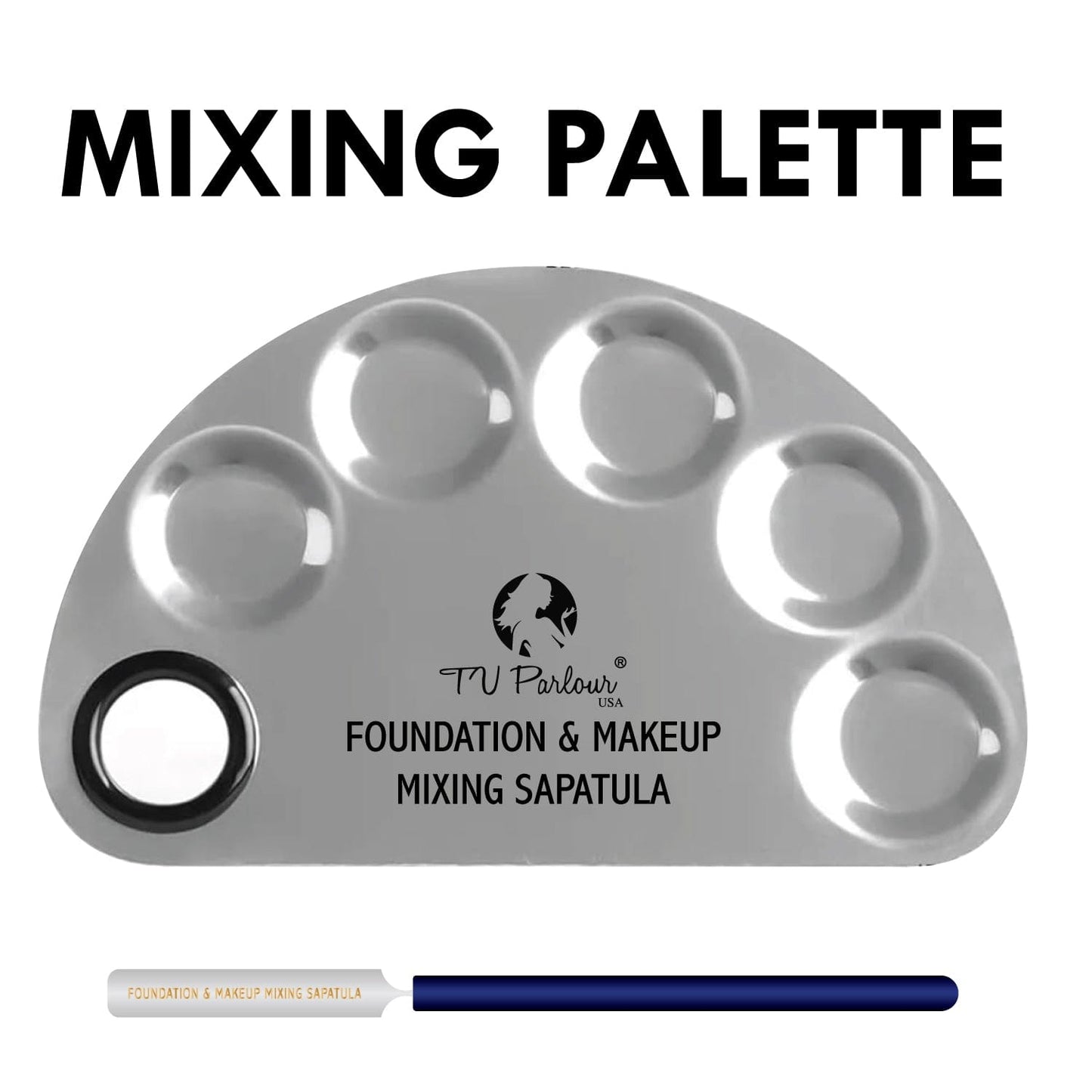 Makeup Mixing Palette | Professional Cosmetic Mixing Board with Spatula JZCosmetics.com