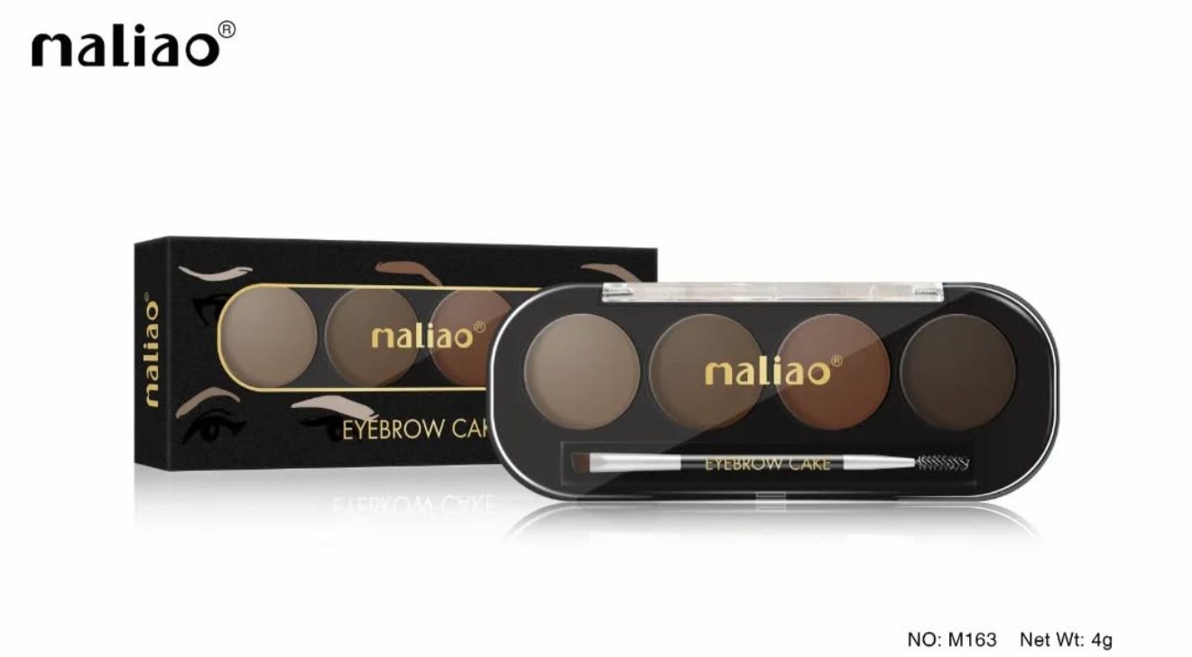 Maliao 4 Color Eyebrow Cake | Waterproof Brow Powder Palette JZCosmetics.com