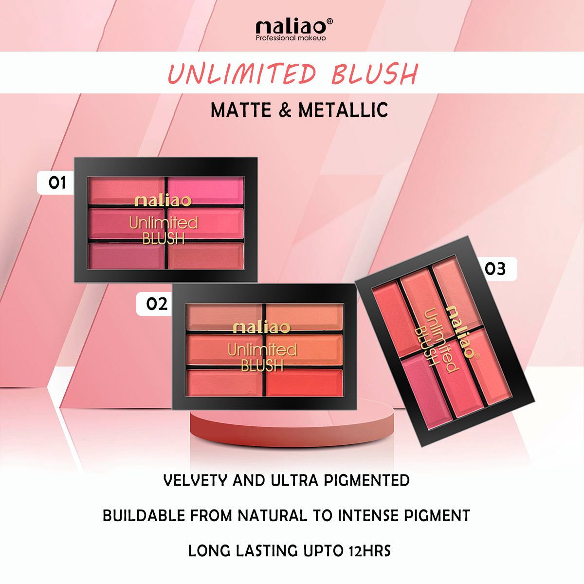 Maliao Unlimited Blush Palette JZCosmetics.com