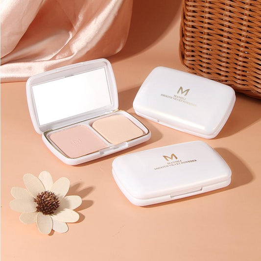Mansly Face Powder 3 Shades – Matte Long-Lasting Oil Control Compact Powder JZCosmetics.com
