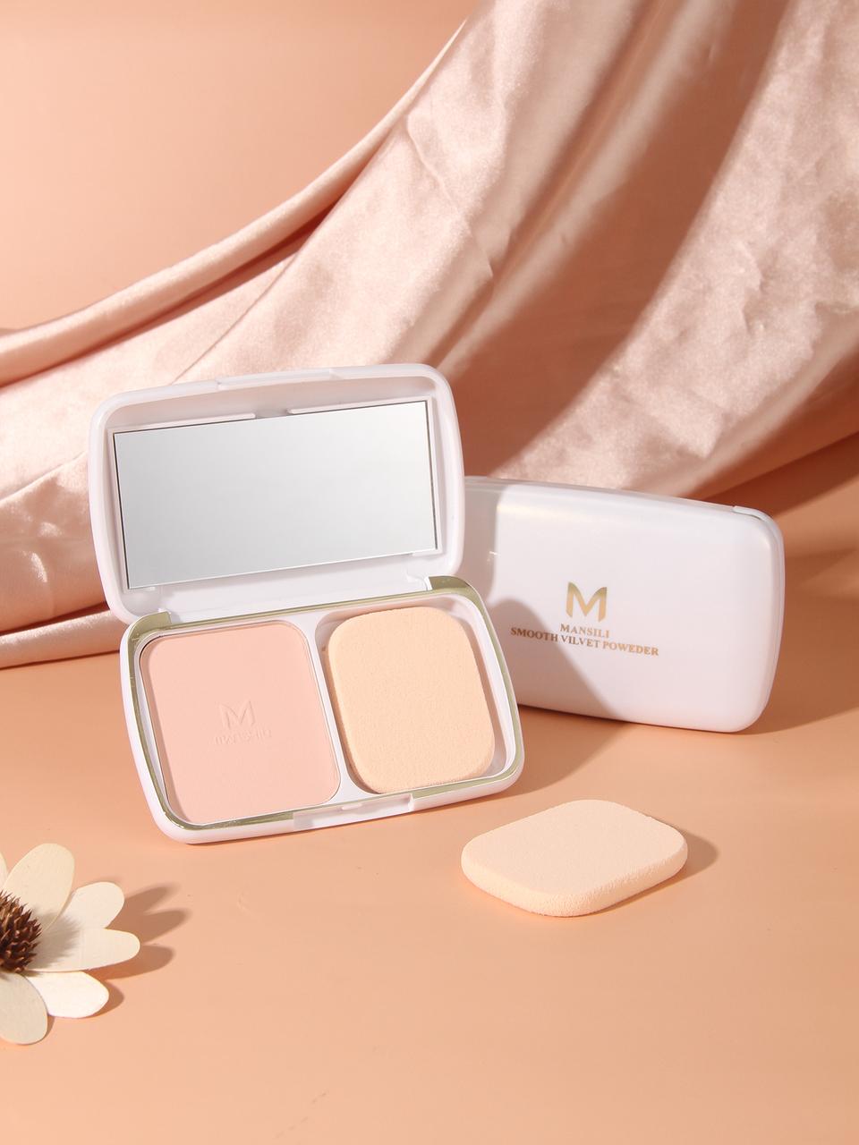 Mansly Face Powder 3 Shades – Matte Long-Lasting Oil Control Compact Powder JZCosmetics.com