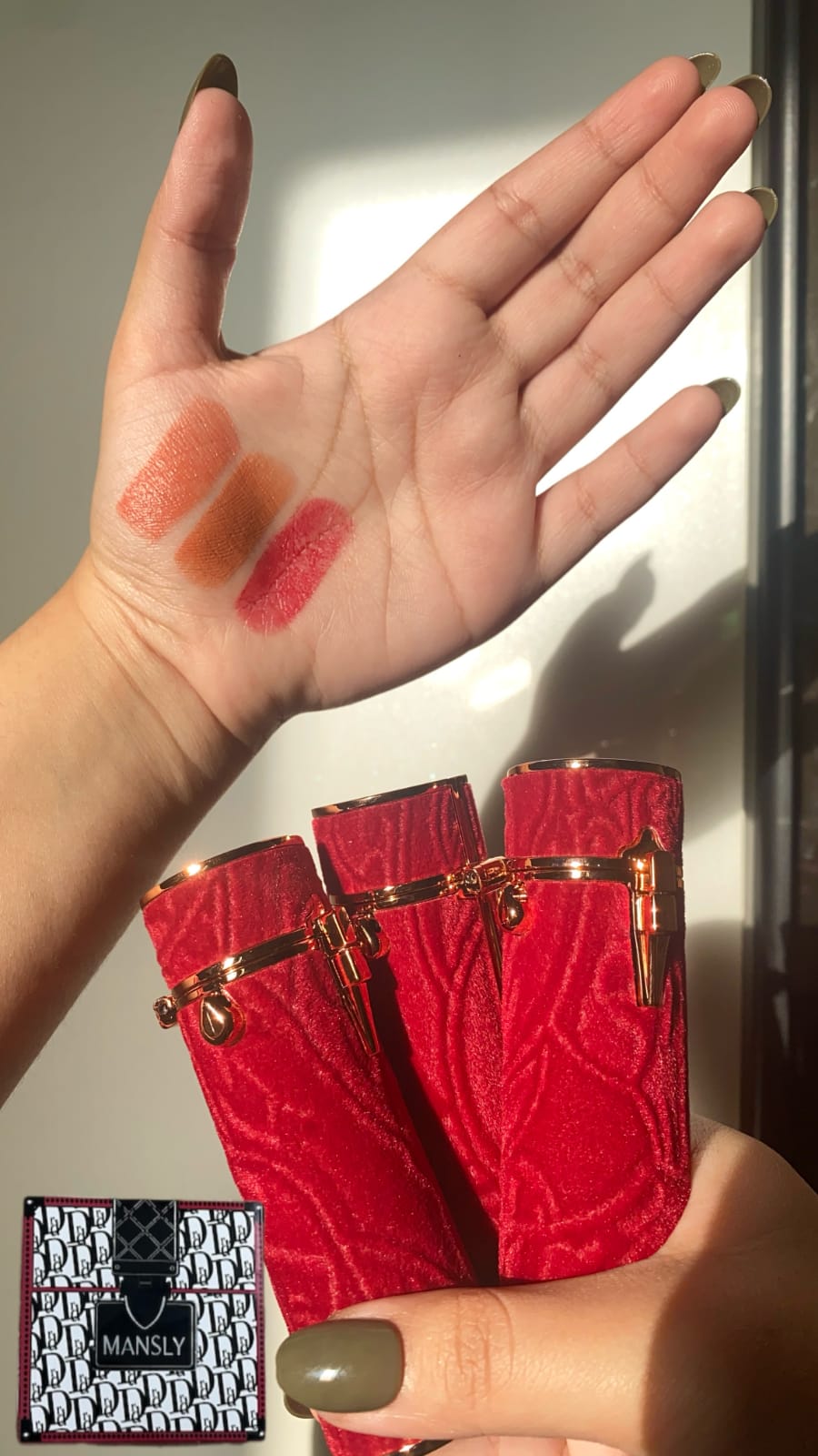 Mansly Pack of 3 Classic Lipsticks – Long-Lasting, Smooth Matte & Glossy Shades | Hydrating & Vibrant Colors | Makeup Essential for Everyday Glam JZCosmetics.com