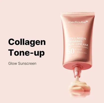 Medicube Collagen Firming Sun Cream SPF50+ PA+++ – Hydrating Korean Sunscreen JZCosmetics.com