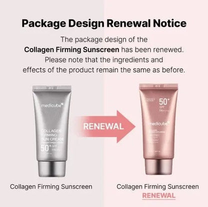 Medicube Collagen Firming Sun Cream SPF50+ PA+++ – Hydrating Korean Sunscreen JZCosmetics.com