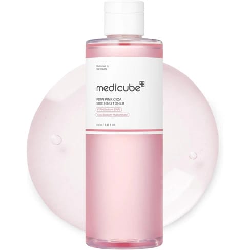 Medicube PDRN Pink Cica Soothing Toner 250ml – Calming & Hydrating Korean Toner JZCosmetics.com