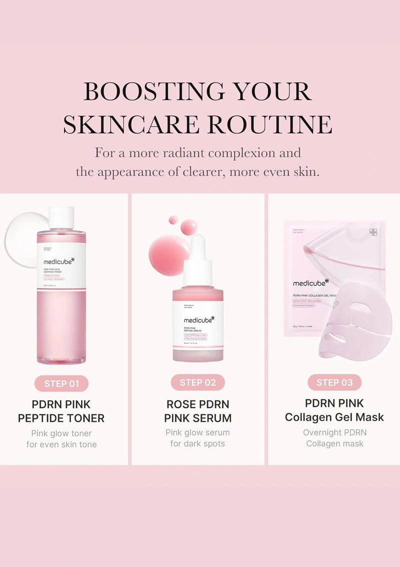 Medicube PDRN Pink Cica Soothing Toner 250ml – Calming & Hydrating Korean Toner JZCosmetics.com