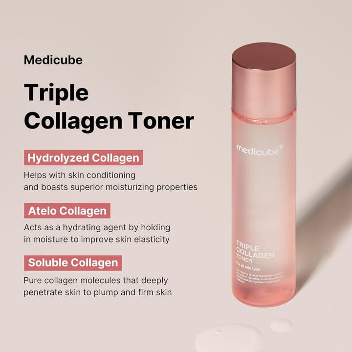 Medicube Triple Collagen Toner 140ml – Hydrating & Firming Korean Skincare Toner JZCosmetics.com
