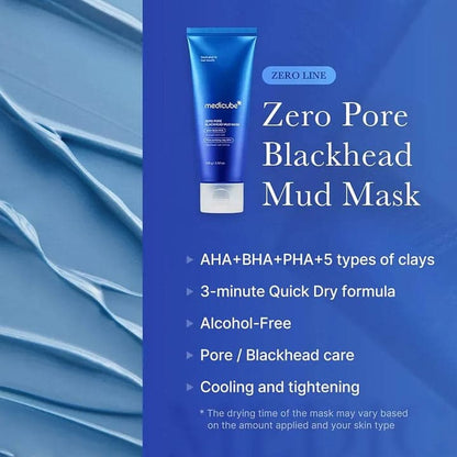 Medicube Zero Pore Blackhead Mud Mask 100g JZCosmetics.com